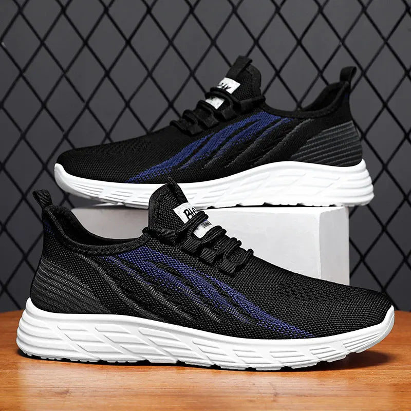 HKM-360787 B-9902 Men's Casual Sports Running Shoes with Fresh and Breathable Mesh and Soft and Comfortable Sole