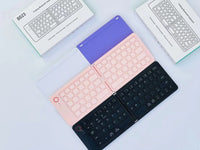HKM-100819 Folding Bluetooth Keyboard for Tablets and Phones, Ultra Thin Design, Compatible with iPad and More
