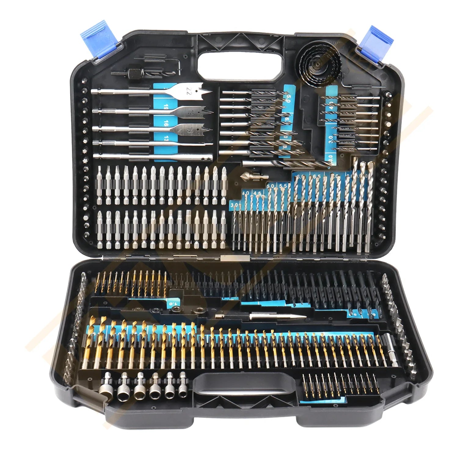 KTX-674451 Multifunctional Drill Bit Set with 246 Pieces for Wood, Metal, and Concrete Applications