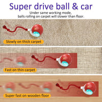 HKM-489683 Interactive Fast-Rolling Cat Toy Ball with Motion Activation and Chirping Sounds for Indoor Cats
