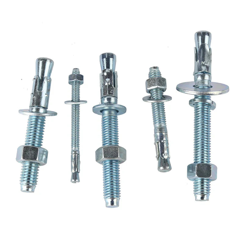 KTX-033747 Durable Carbon Steel Zinc Plated Wedge Anchor Bolt with Nut for Secure Fixing