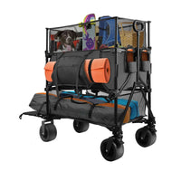 HKM-157907 Collapsible Stainless Steel Sports Wagon for Outdoor Utility and Travel
