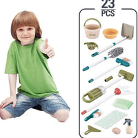 HKM-916819 Children's Cleaning Play Set with Toy Vacuum Cleaner for Pretend Housework Fun