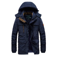 HKM-521171 Winter Cotton Clothing Mens Thick Plus Size Jacket Outdoor Mountaineering Cotton Jacket Detachable Hat Cotton Jacket Men's Coats