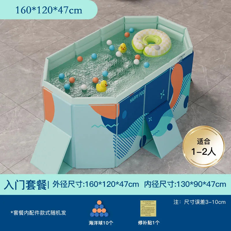 HKM-848339 Large Rectangular Above Ground Swimming Pool for Outdoor Use