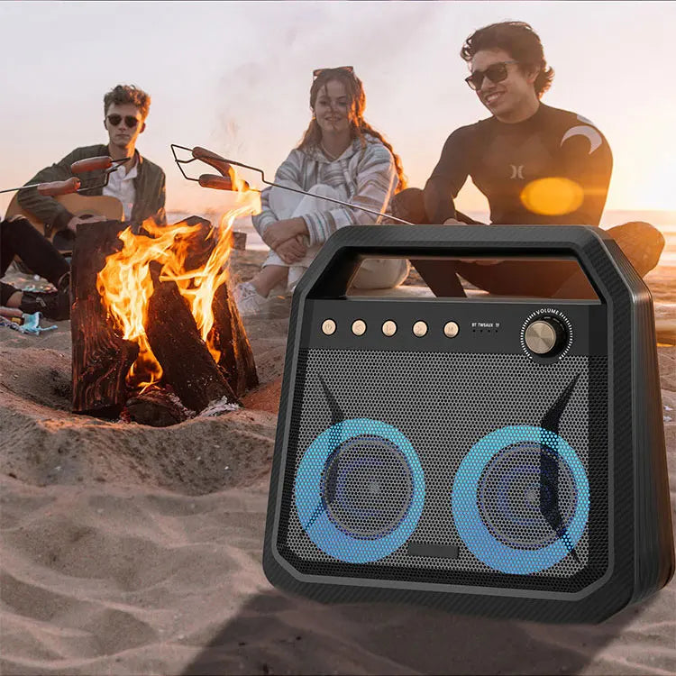 KTX-710483 Portable High-Power Active DJ Speakers with Camping Light for Outdoor Use