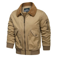 HKM-652243 Men's Winter Lapel Jacket Velvet Thickened Sports Pilot Jacket Added Cashmere Thickened Velvet Men's Coats