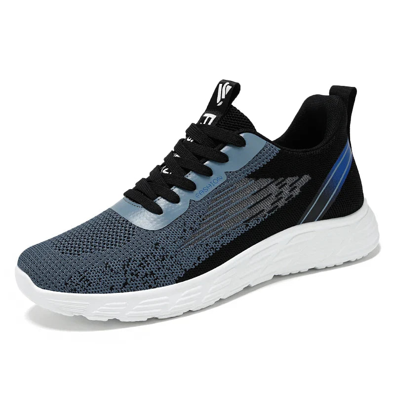HKM-852307 B-9901 New Fashion Sports Running Shoes Men Sneakers Breathable Walking Style Shoes Comfortable Anti-slip Flying Woven Shoes