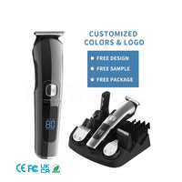 HKM-176467 11-in-1 Men's Grooming Kit, IPX6 Waterproof Rechargeable Hair Trimmer for Nose and Beard