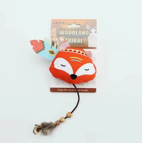 HKM-603795 Interactive Plush Cat Toys – Cute Animal Designs Including Lions and Foxes, Bite Resistant and Self-Play Features