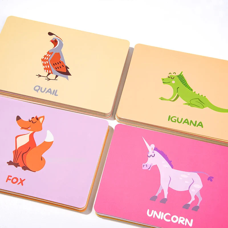 KTX-424915 3D Educational Literacy Flash Cards for Early English Learning in Children