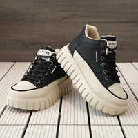 HKM-737043 ZY12262 New Versatile Board Shoes Autumn Pinecake Sole Student Thick Sole Elevated Fashion Casual Shoes