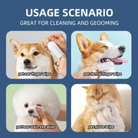 HKM-699795 Pet Care Ear Cleaning Finger Wipes with Custom Pearl Pattern Design for Dogs and Cats