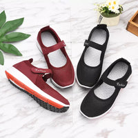 HKM-770963 Casual Soft Sold Running Fitness Women Flat Shoes Durable Anti-slip Anti-odor Outdoor Sport Sneakers Shoes