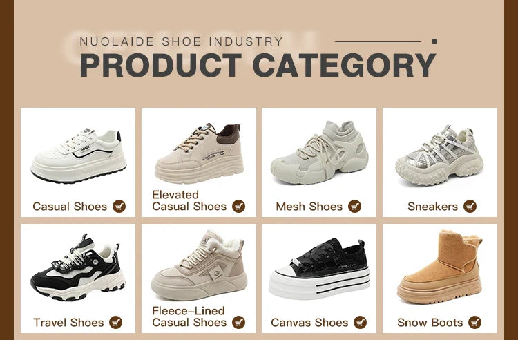 HKM-048915 K2502 Women's Spring Summer Tennis Shoes Breathable New Generation Thick Sole Heightened Sports Student Running Shoes