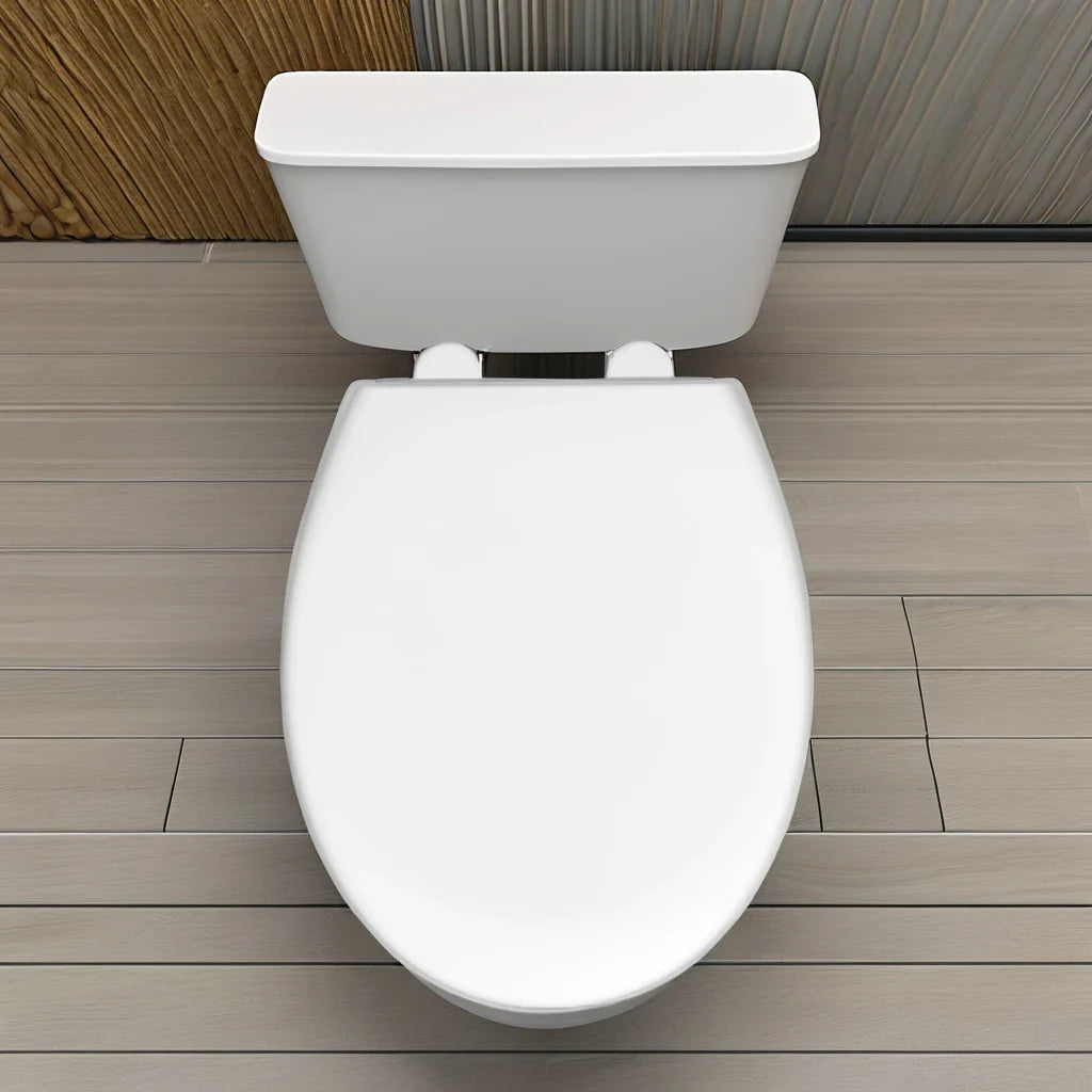 KTX-096979 Soft Closing Round PP Toilet Seat Cover - Modern Plastic Closed Front Design