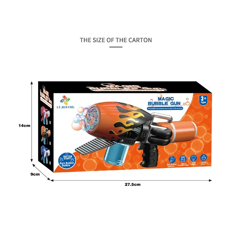 KTX-363987 Unisex Automatic Electric Bubble Gun Toy with Multiple Bubble Styles for Summer Outdoor Fun