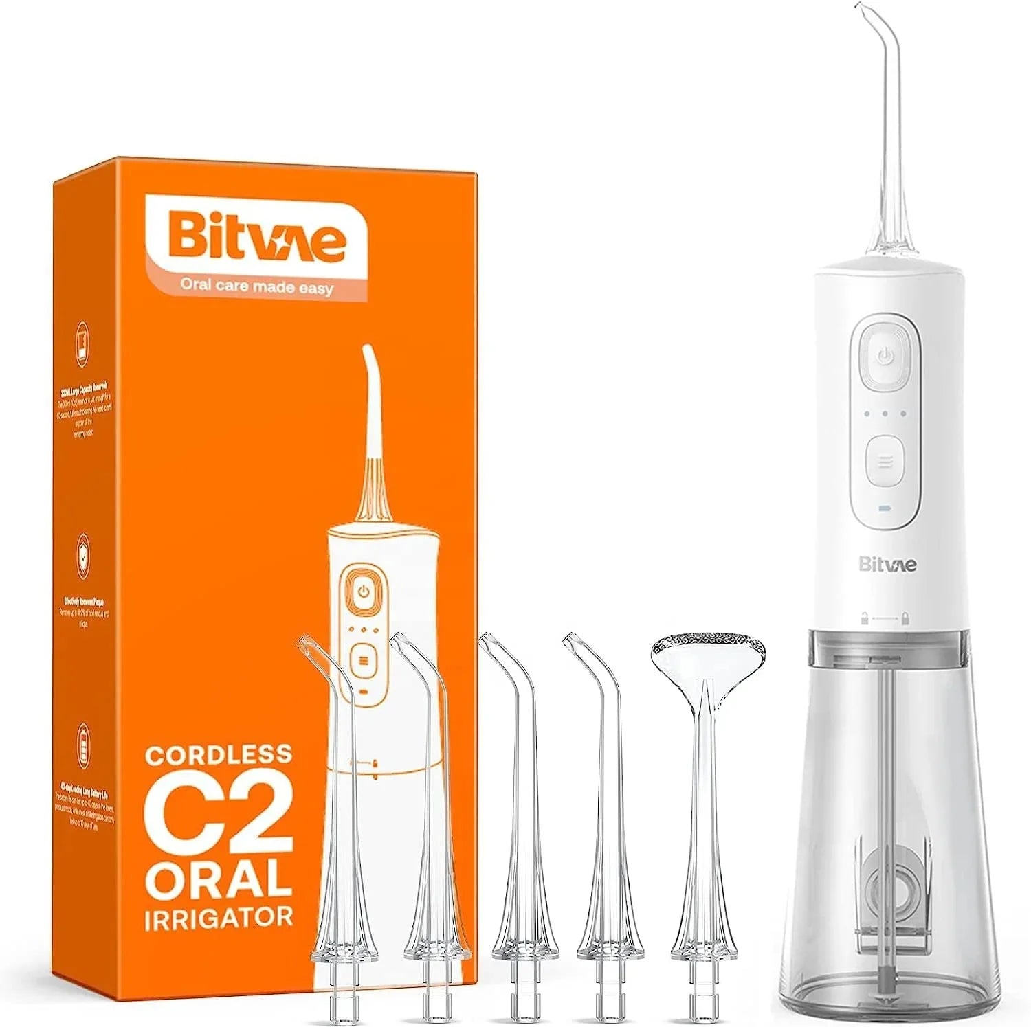 HKM-388883 Rechargeable IPX7 Water Flosser with 260ml Water Tank and 6 Nozzles