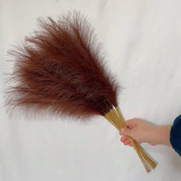 55CM Fluffy Pampas Grass Simulation Reed Hair Simulation Wedding Party Minimalist Home Decoration Artificial Flowers 1pcs