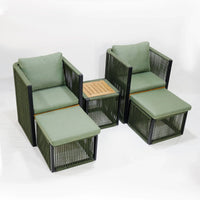 HKM-617811 Portable Adjustable Outdoor Lounge Chair with Cushions, Foldable for Travel