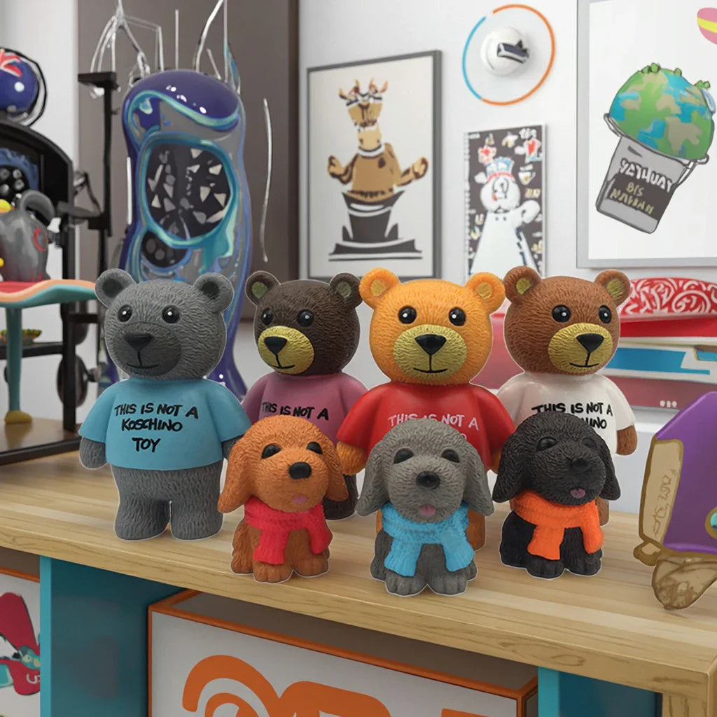 KTX-983443 Custom Cute Animal PVC and ABS Action Figures Set for Children