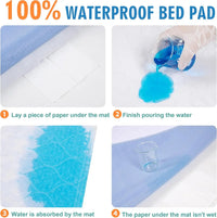 HKM-914515 4-Handle Incontinence Bed Pads - Washable Waterproof Pet Training Pads