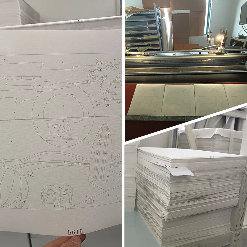 KTX-354067 Elegant Vase DIY Paint by Numbers Canvas Wall Art for Home Decoration