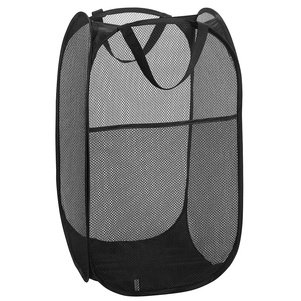 KTX-434579 Portable Pop-up Polyester Mesh Laundry Hamper for Kids - Multi-Colour Options