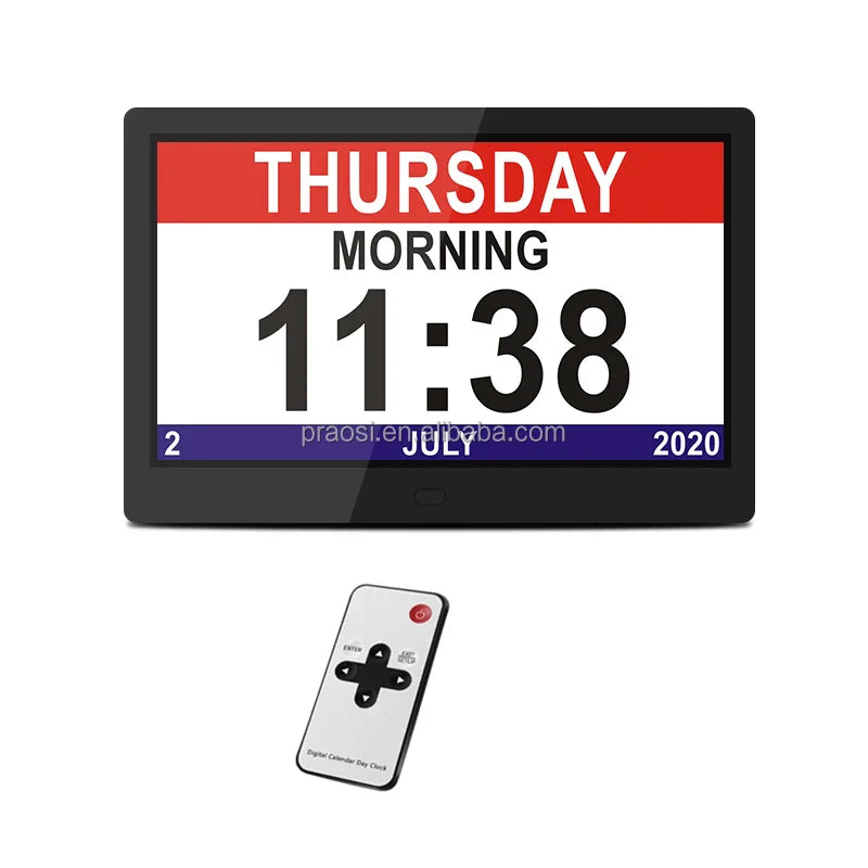 KTX-180883 Large Display Digital Calendar Clock for Memory Loss and Dementia Care