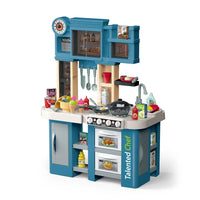 HKM-573331 Eco-Friendly Kids Walk-In Kitchen Toy Set with Working Faucet for Pretend Play, Ages 2 to 7