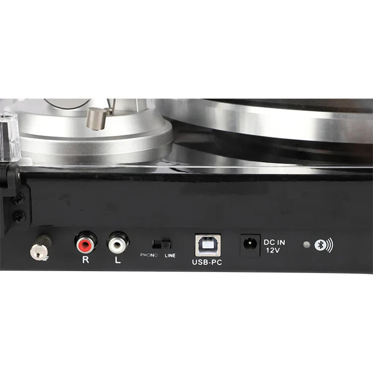 KTX-251731 Fully Automatic Wooden Vinyl Record Player with Nostalgic Mechanical Design