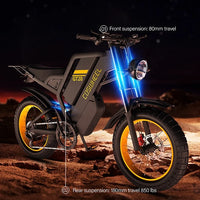 HKM-3462355 Adult Electric Bicycle Powered by 2000W Motor, 20 MPH Top Speed, 60V System and 60V 40.0Ah Battery for Daily Commuting