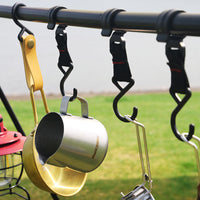 VTX-0945491 Camping Hanging Rack Folding Aluminum Alloy Portable Hanging Organizer Rack for All Gear and Camping Outdoor Supplies