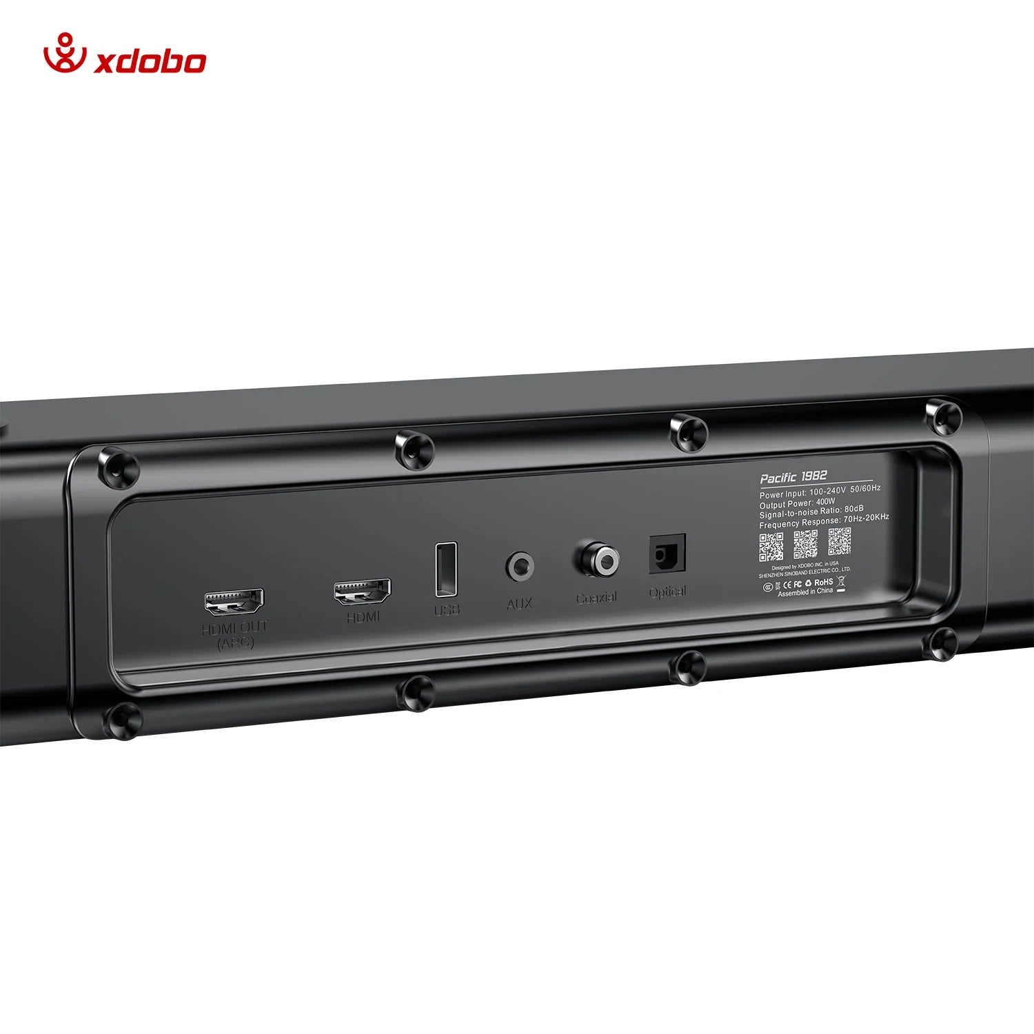 KTX-024659 500W Wireless Bluetooth Soundbar with Subwoofer and Multiple Connections for Home Audio System