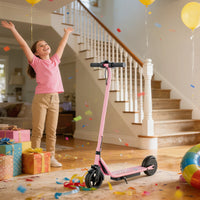 US EU DE UK Stock 250W Lightweight Two-Wheel Foldable Electric Scooter for Children Pink Girls with Non-slip Pedal Seat Included