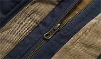 HKM-029651 Men's Jacket Sets Mens Winter Jacket CoatThickened Waterproof Canvas Coat Zipper Closure Windproof Clothing Men's Coats