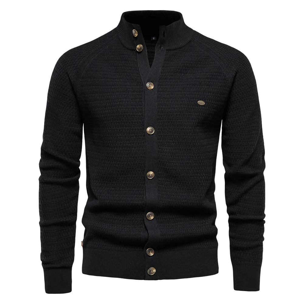 HKM-424019 Customized Men's Business Sweater Knit Sweater Fall and Winter New Cardigan Men's Pullover Coat