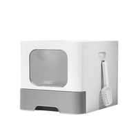HKM-422995 Extra Large Foldable Enclosed Cat Litter Box for Cats – Convenient and Space-Saving Design