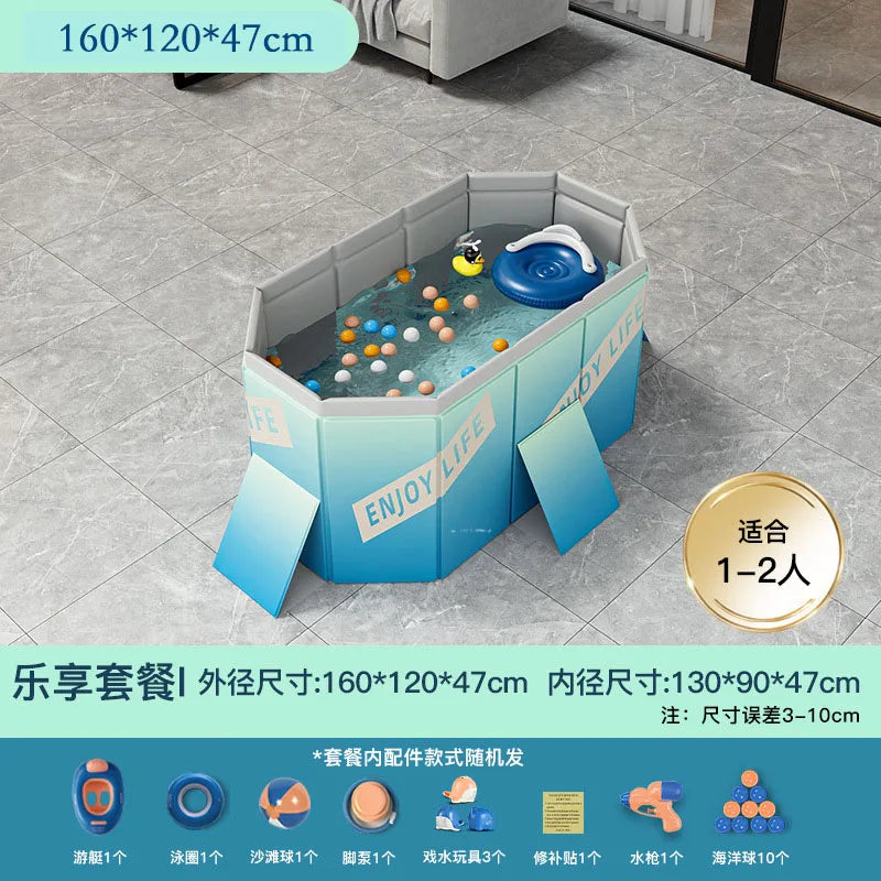 HKM-848339 Large Rectangular Above Ground Swimming Pool for Outdoor Use