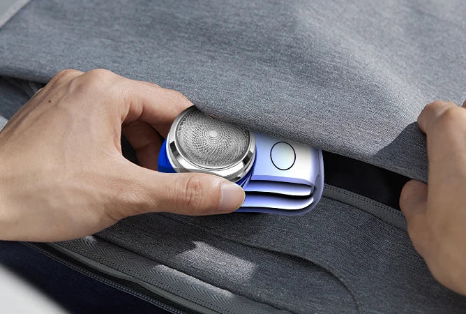 HKM-422803 Compact Waterproof Mini Electric Razor for Travel - Rechargeable Pocket Shaver