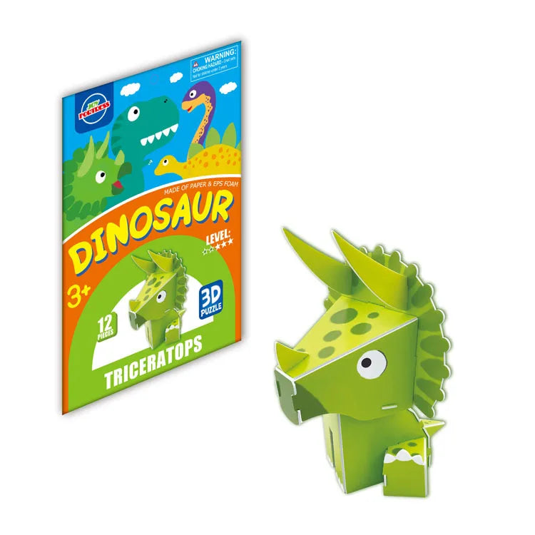 KTX-884819 3D Cardboard Animal Model Puzzle - DIY Educational Early Learning Toy for Creative Play