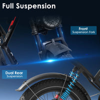 USA Warehouse Fast Delivery Most Popular High Speed Electric Bike for Adults 17.5AH 20 Inch Fat Tire E Bike 7 Speed Gears