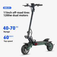 1200W high-power electric scooter MX series dual-drive electric scooter long range foldable scooter