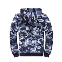 HKM-439827 Men's Plush Camouflage Jacket Winter Oversized Slim Coat Fabric Finished Weaving Sporty Style