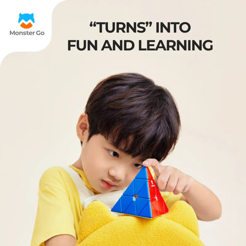 KTX-596819 MG Mirror Pyramid Skewb Magic Cube Puzzle and 3x3 Speed Cube Educational Toy