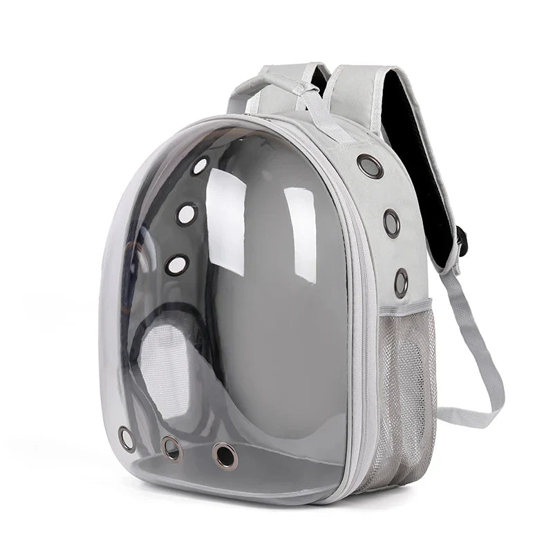 HKM-390227 Transparent Space Capsule Pet Carrier Backpack for Small Animals - Breathable and Portable for Outdoor Travel