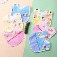 HKM-999187 Wholesale Newborn Baby U-Shaped Eating Bibs Soft Crystal Velvet Saliva Wipes Printed/Plain Patterns Waterproof Infants Toddlers