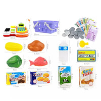 HKM-211731 Supermarket Cash Register Toy with Mini Accessories for Kids 2-14 Years, EPT Model EPT608354/EPT608370