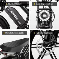 20inch EU Fat Tire Bike Electric Off-Road Fat Tire E-Bike with Best Price and Seater 48v Battery Steel Frame 250W