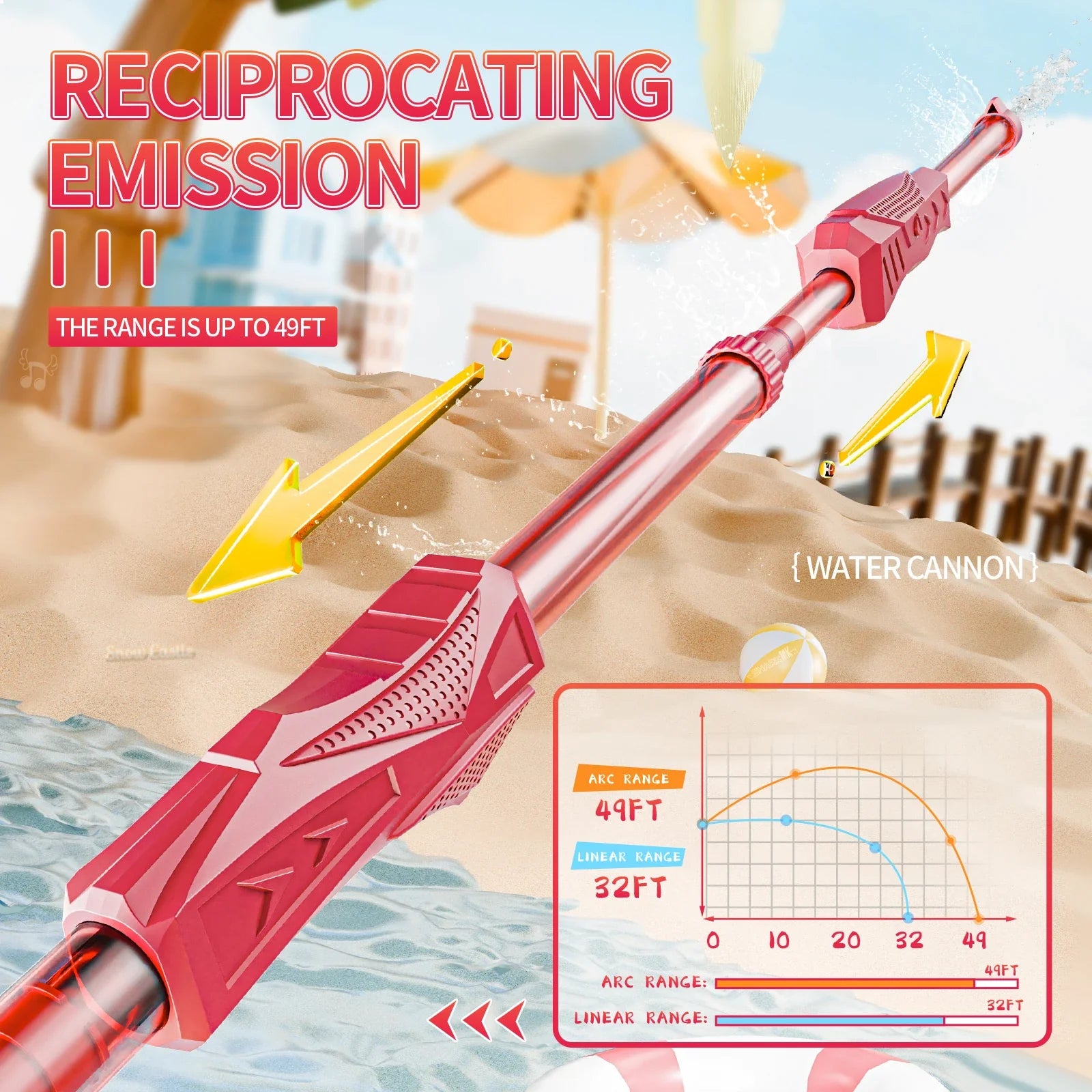 KTX-462291 Large Capacity Kids Backpack for Outdoor Fun with Water Guns & Cannon